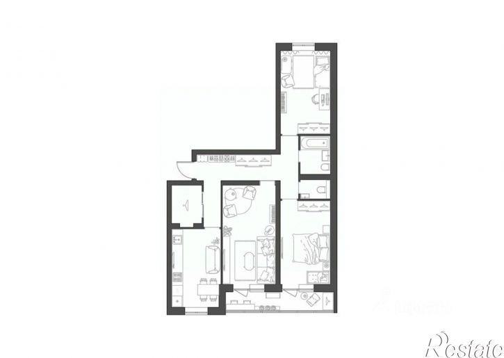 3-комн квартира в новом доме б-р 30-летия Победы, 19/3,  д. 19/3