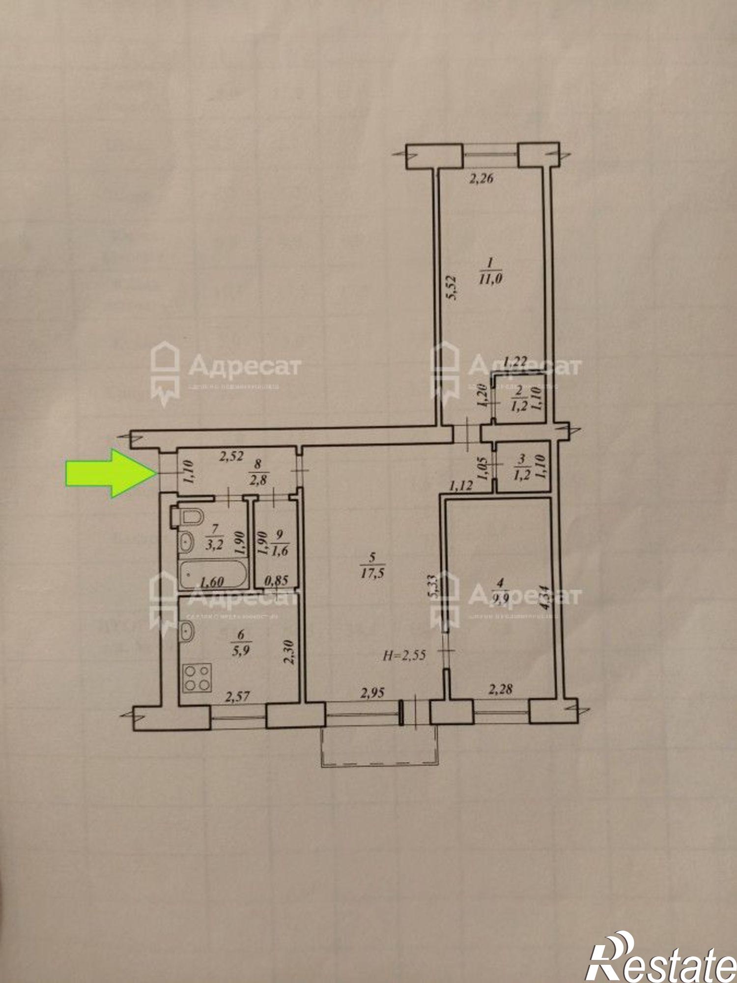 Купить квартиру за 3 900 000 рублей на ул. им. Кирова,  д.122