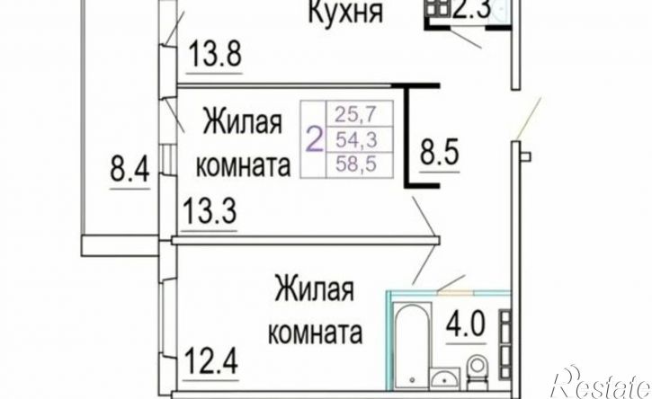 2-комн квартира ул им. Глазкова, 12,  д. 12
