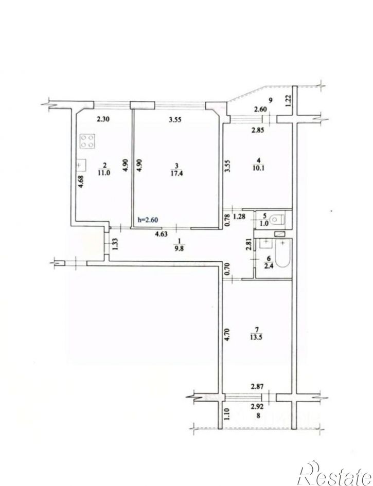 3-комн квартира ул им. Елисеева, 15,  д. 15
