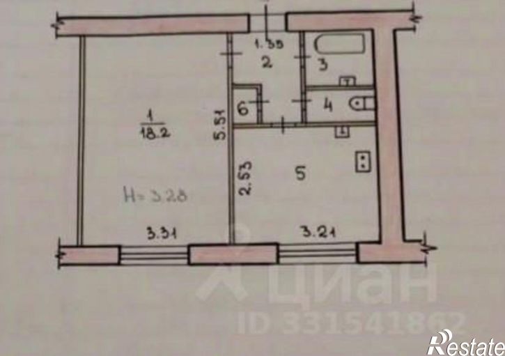 1-комн квартира ул им. Колумба, 2,  д. 2