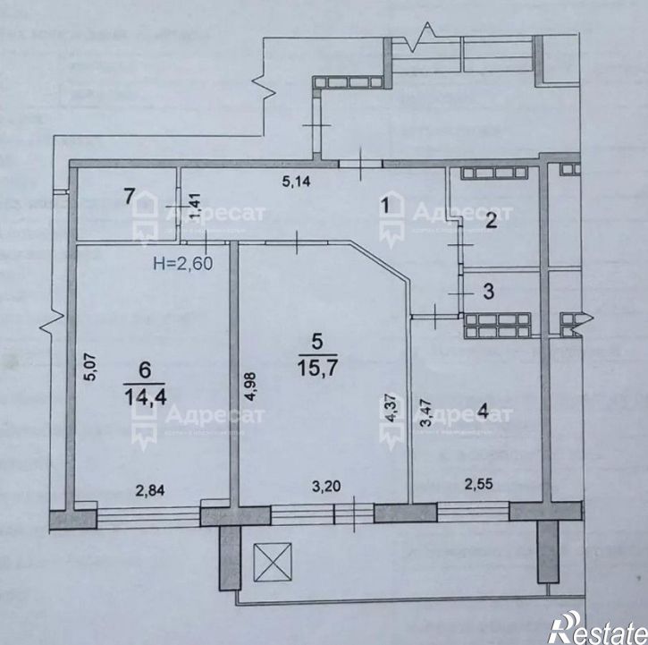 2-комн квартира ул. им. маршала Воронова,  д.12