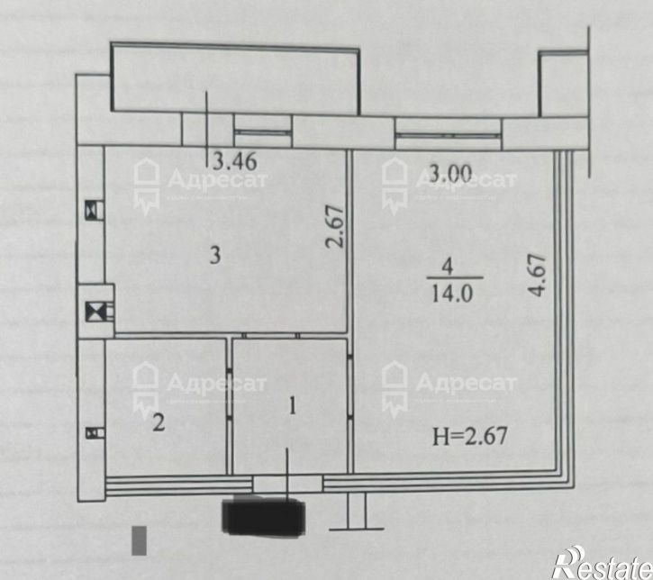 1-комн квартира ул. Курсекова,  д.16
