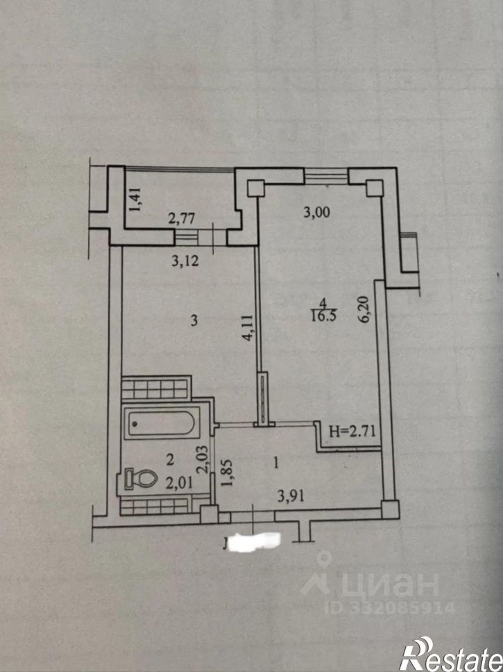 1-комн квартира ул им. Демьяна Бедного, 2а,  д. 2а
