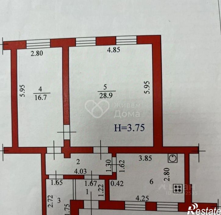 2-комн квартира ул им. Чапаева, 13,  д. 13