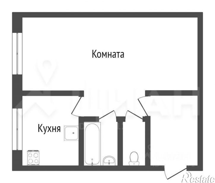 1-комн квартира ул Казахская, 23,  д. 23
