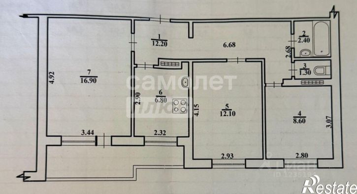 3-комн квартира ул Закавказская, 1,  д. 1