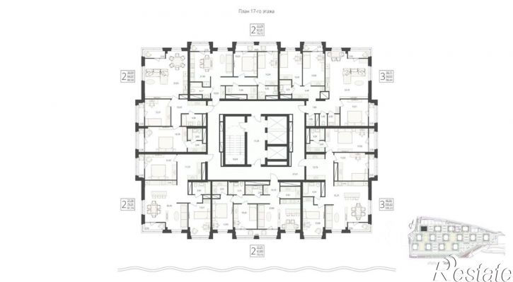 2-комн квартира в новом доме улица Степана Разина, 27