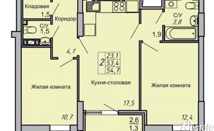 2-комн квартира в новом доме ЖК Засекин ​