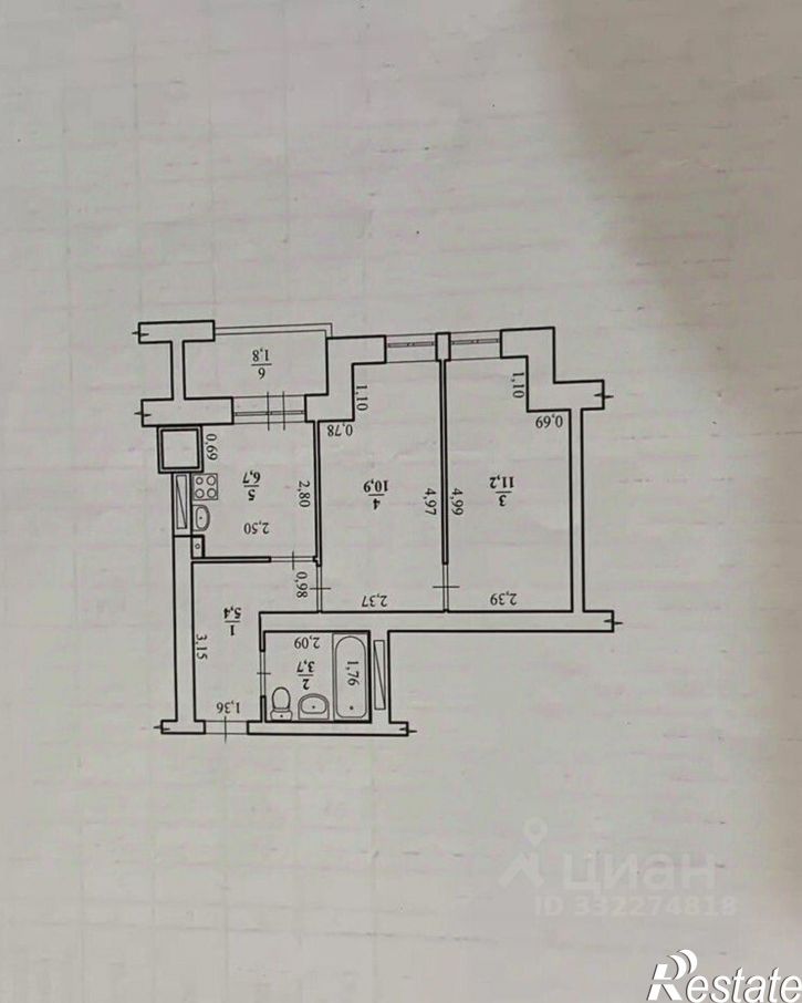 2-комн квартира ул Санаторная, 6б,  д. 6б