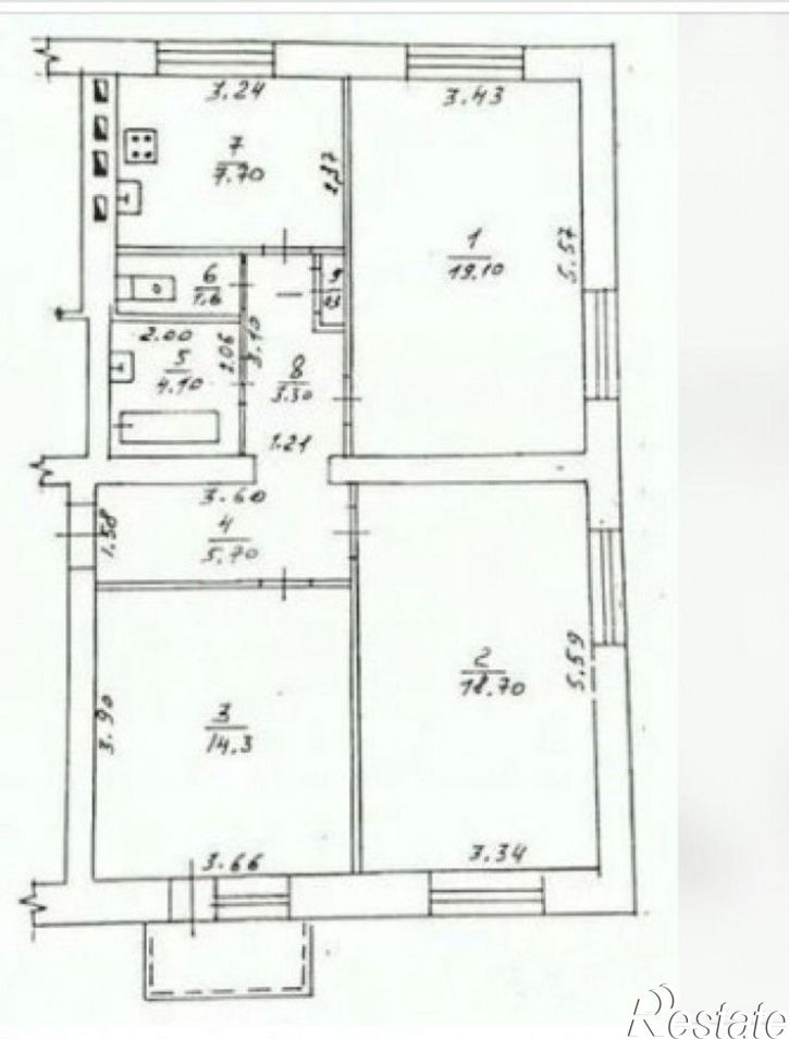 3-комн квартира ул. им. Писемского,  д.26