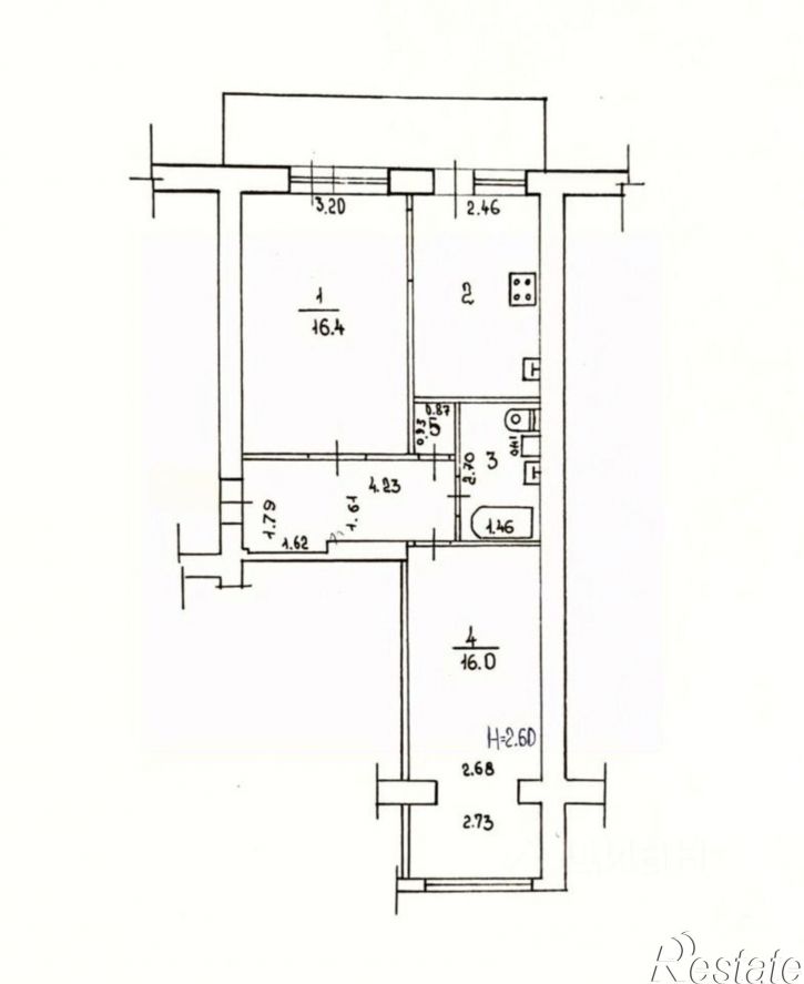 2-комн квартира пр-кт им. Маршала Советского Союза Г.К. Жукова, 106,  д. 106