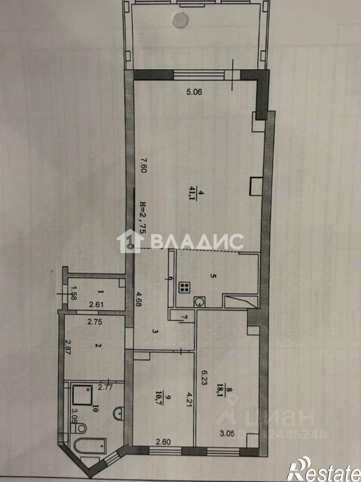 3-комн квартира ул Новороссийская, 5,  д. 5