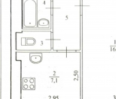 1-комн, 32кв м, этаж 2/4 улица Хользунова, 5