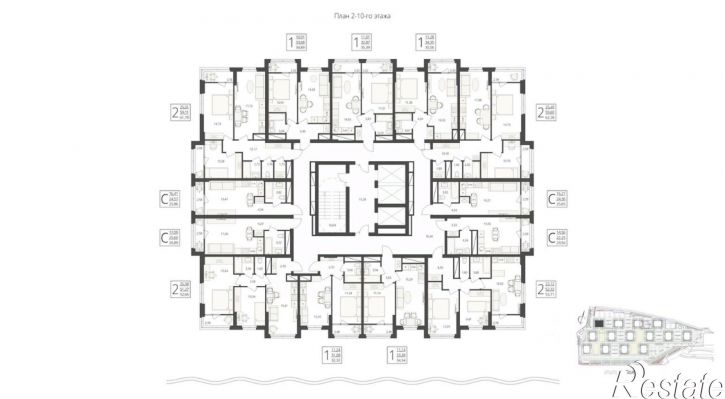 2-комн квартира в новом доме улица Степана Разина, 27