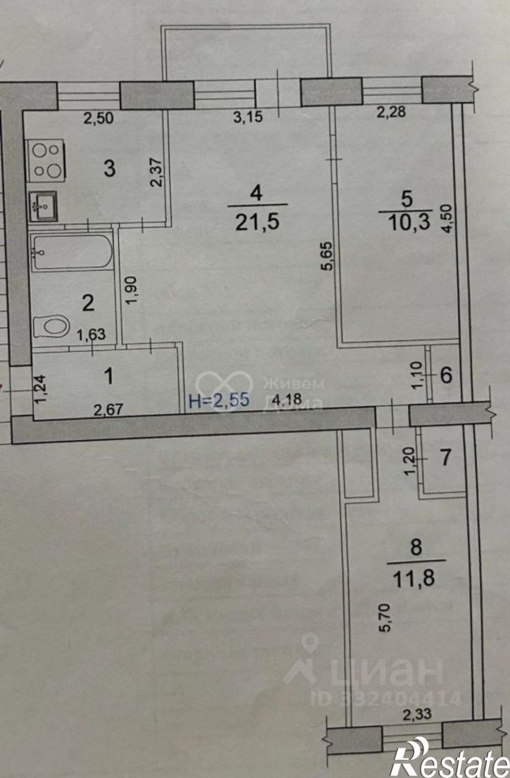 3-комн квартира ул Шауляйская, 8,  д. 8