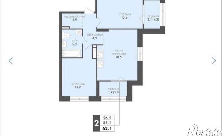 2-комн квартира ул Карская, 51,  д. 51