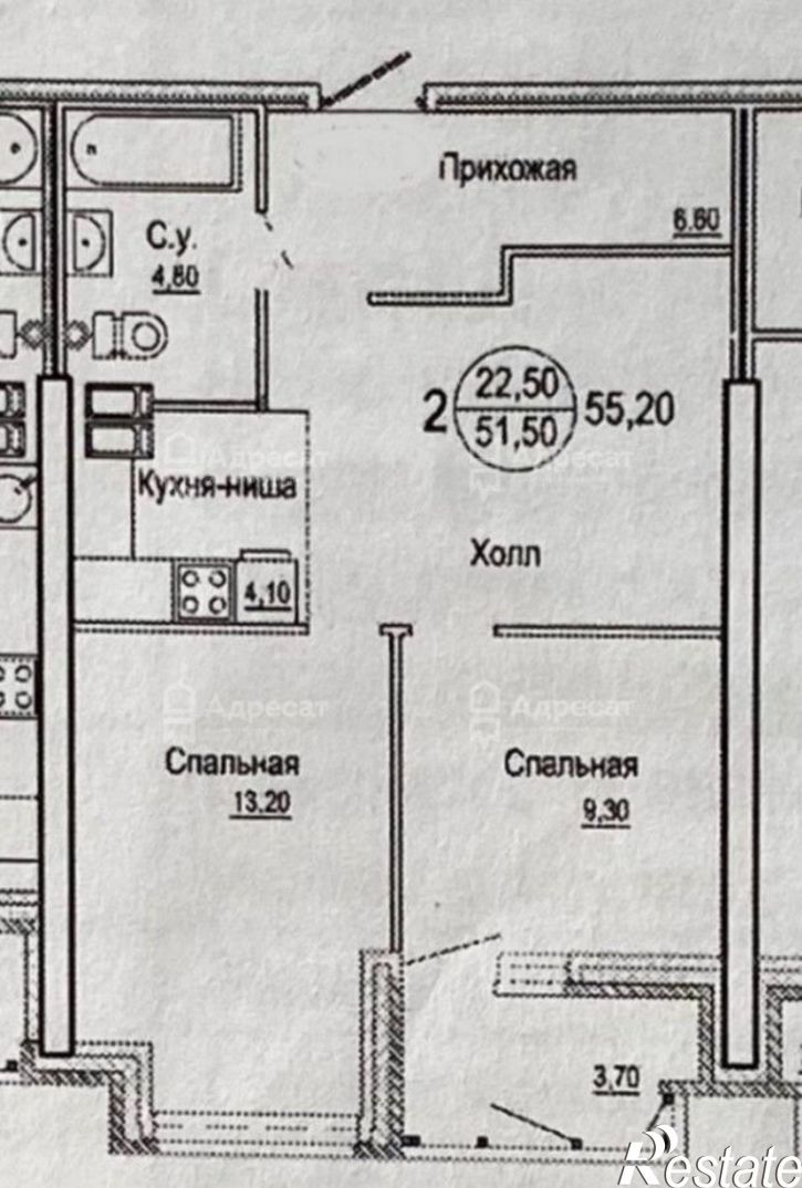 2-комн квартира ул. им. Лавочкина,  д.3/1