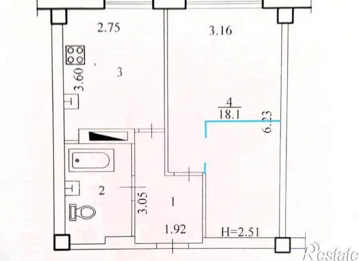 1-комн квартира ул. Героев Шипки,  д.27а