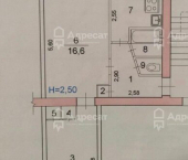 2-комн, 44кв м, этаж 5/5 Университетский пр-кт, 40
