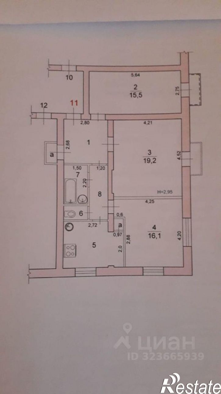 3-комн квартира ул Даугавская, 2,  д. 2