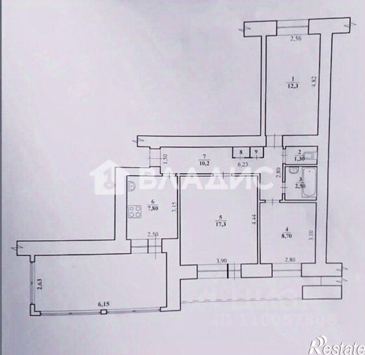 3-комн квартира ул им. Кирова, 107б,  д. 107б