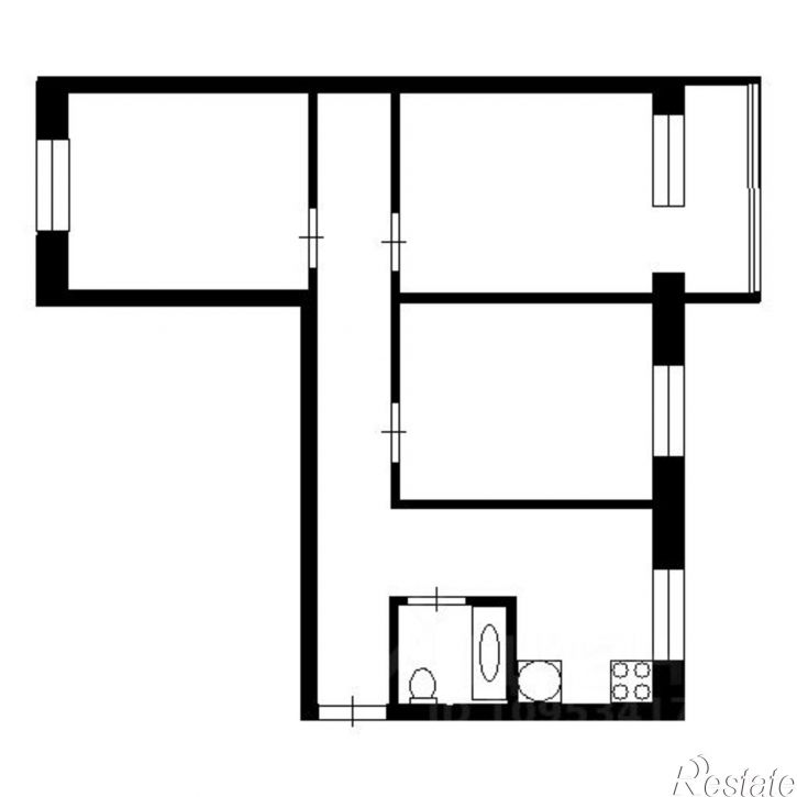 3-комн квартира ул Туркменская, 21,  д. 21