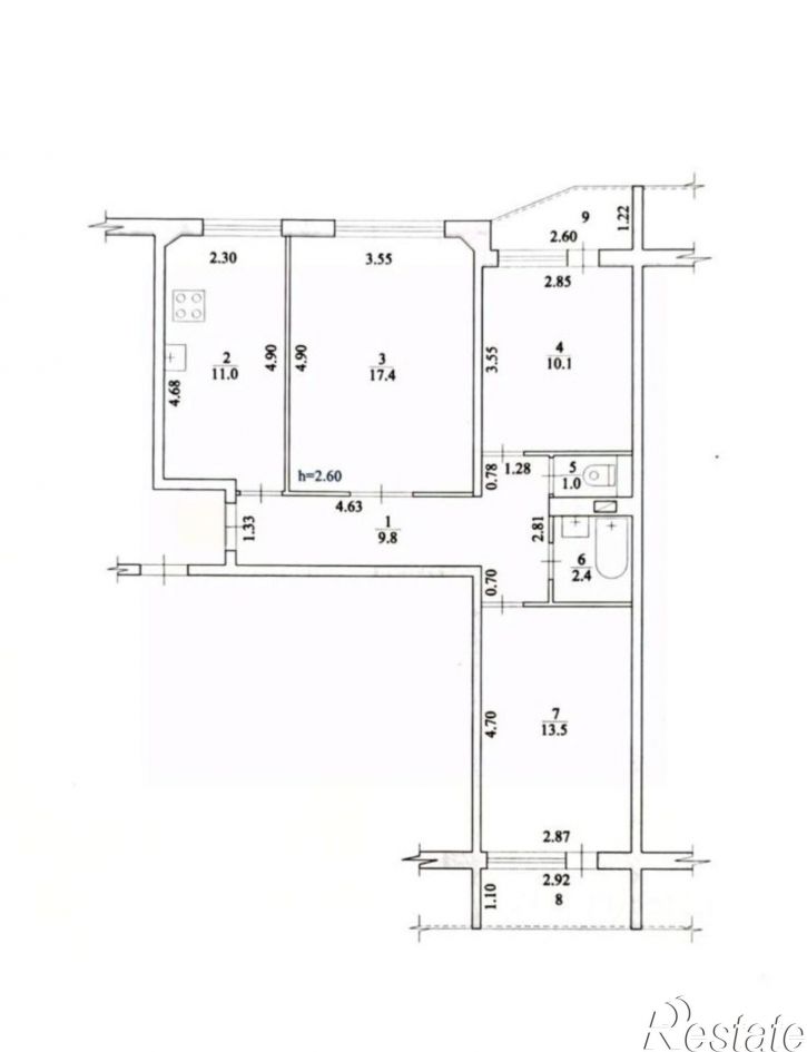 3-комн квартира ул им. Елисеева, 15,  д. 15