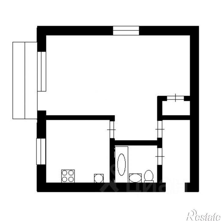 1-комн квартира ул Кунцевская, 5,  д. 5