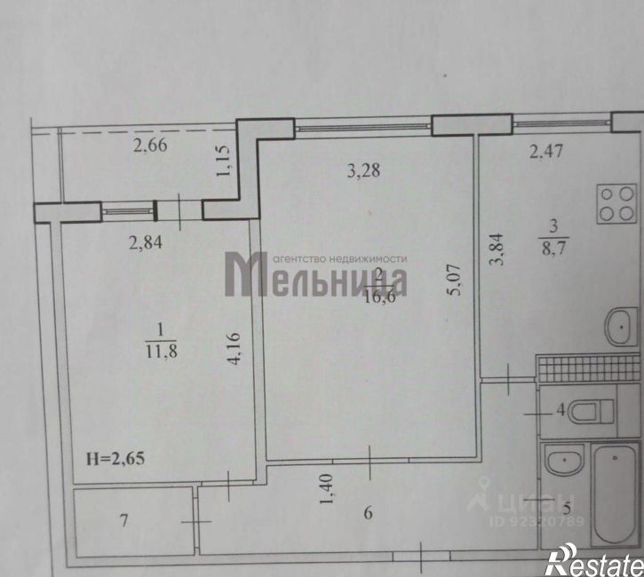 2-комн квартира ул Курильская, 7,  д. 7