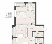 2-комн, 88 кв м, этаж 17/17 улица Степана Разина, 25/1