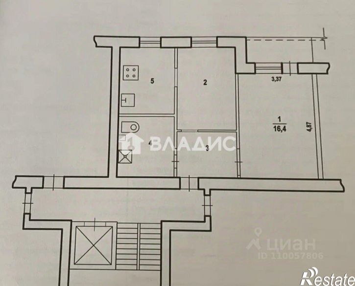 2-комн квартира пр-кт им. Героев Сталинграда, 39,  д. 39