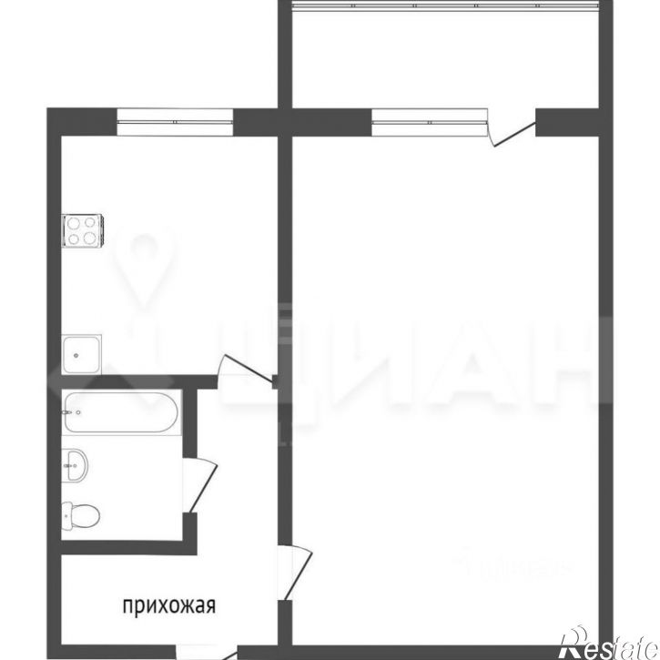 1-комн квартира ул 51-й Гвардейской, 19а,  д. 19а