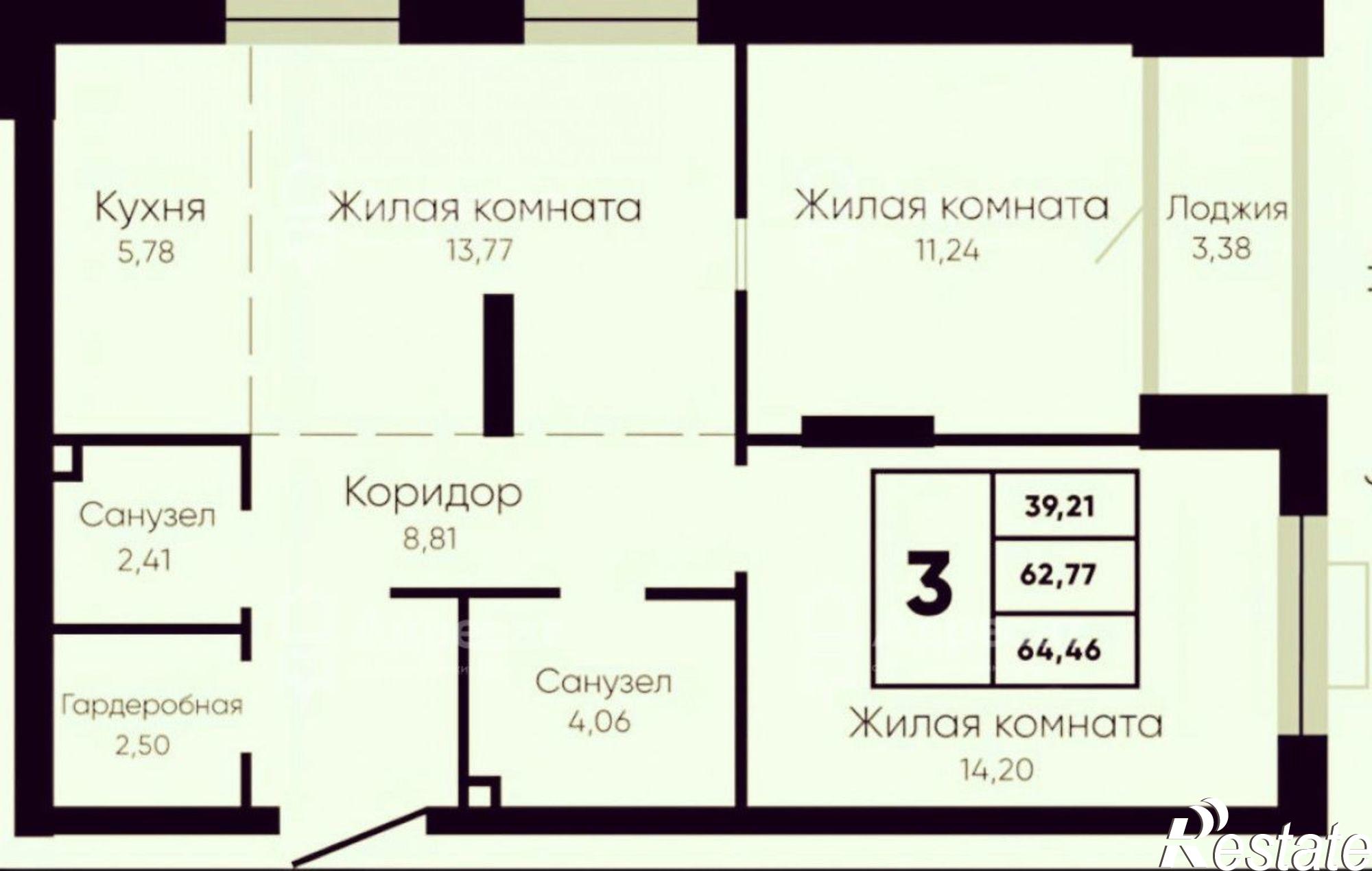 Купить квартиру за 6 400 000 рублей на ул. Грибанова,  д.3а