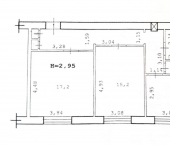 2-комн, 59кв м, этаж 7/7 ул Комсомольская, 10