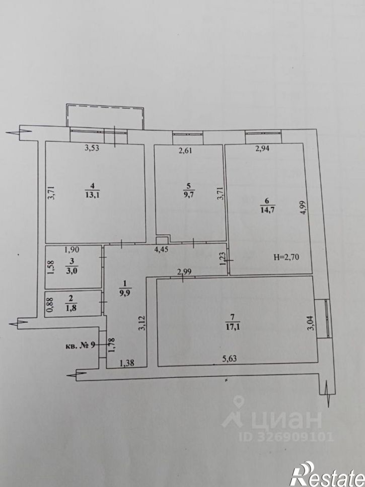 3-комн квартира ул им. Бахтурова, 7,  д. 7