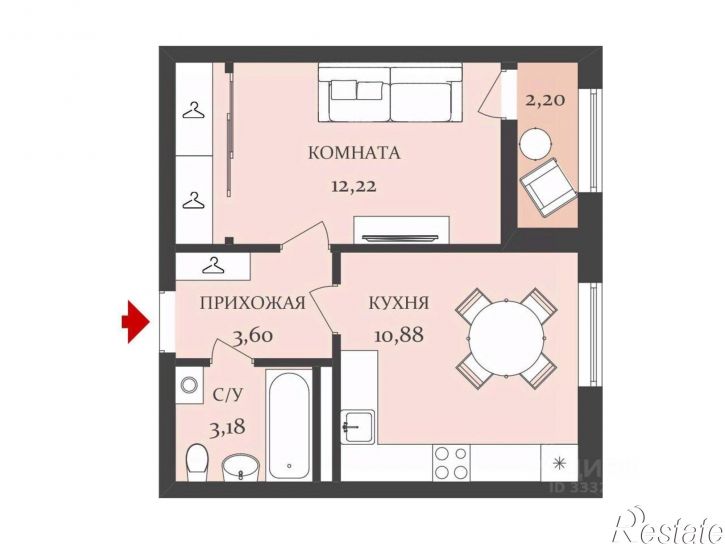 1-комн квартира ул Промышленная, 5,  д. 5