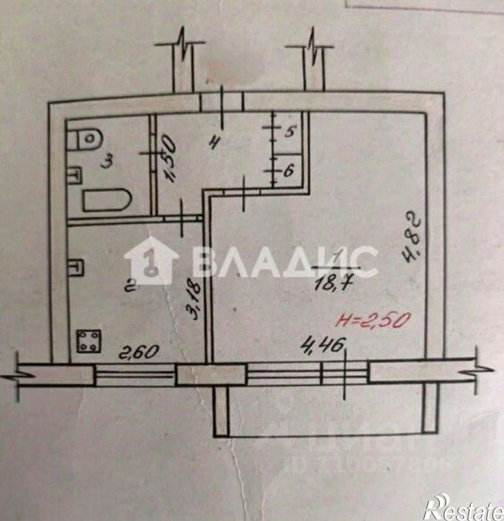 1-комн квартира ул им. Гейне, 3а,  д. 3а