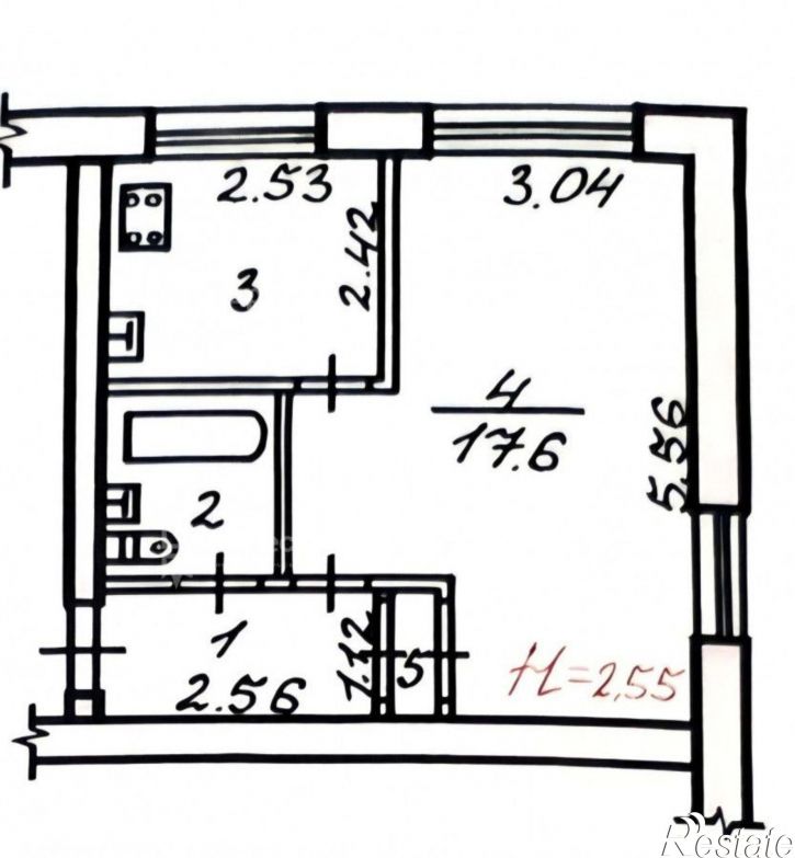 1-комн квартира ул. Жирновская,  д.7