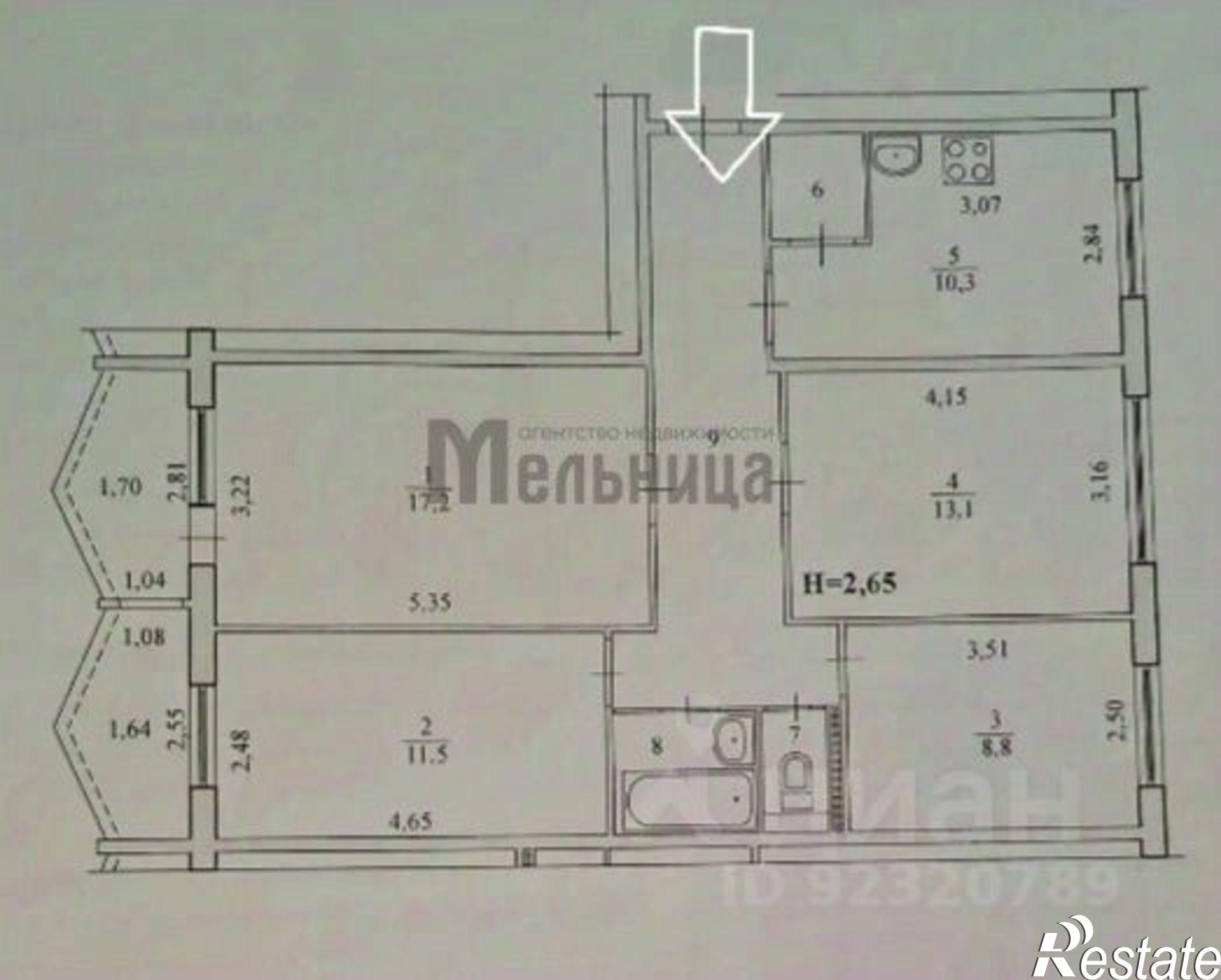 Купить комнату за 1 100 000 рублей на ул им. Репина, 15
