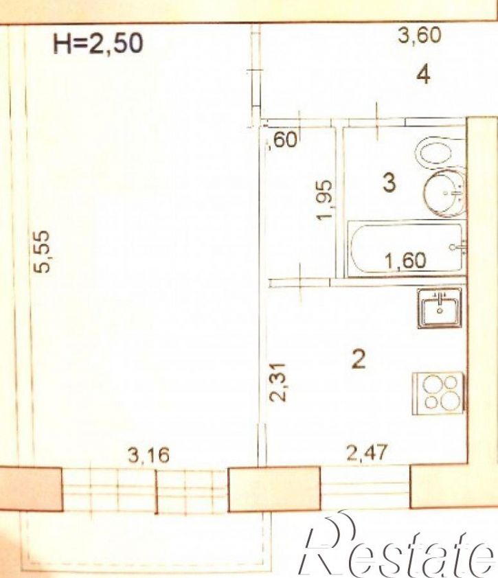1-комн квартира ул. маршала Рыбалко,  д.8