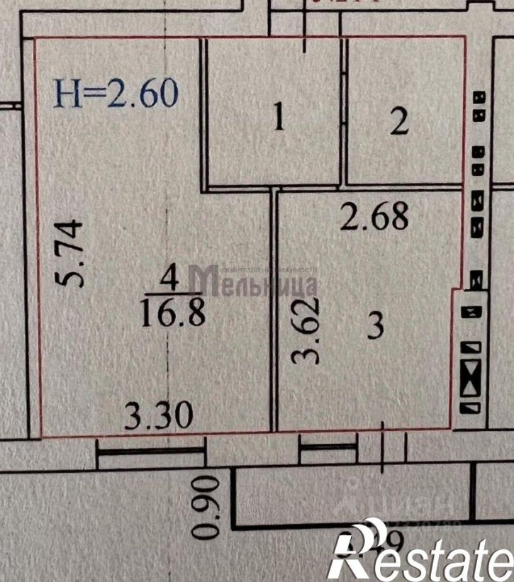 1-комн квартира улица гвардии полковника Добрушина, 14А,  д. 14А