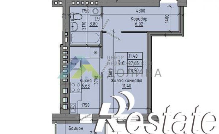 1-комн квартира улица Химина, 16В,  д. 16В