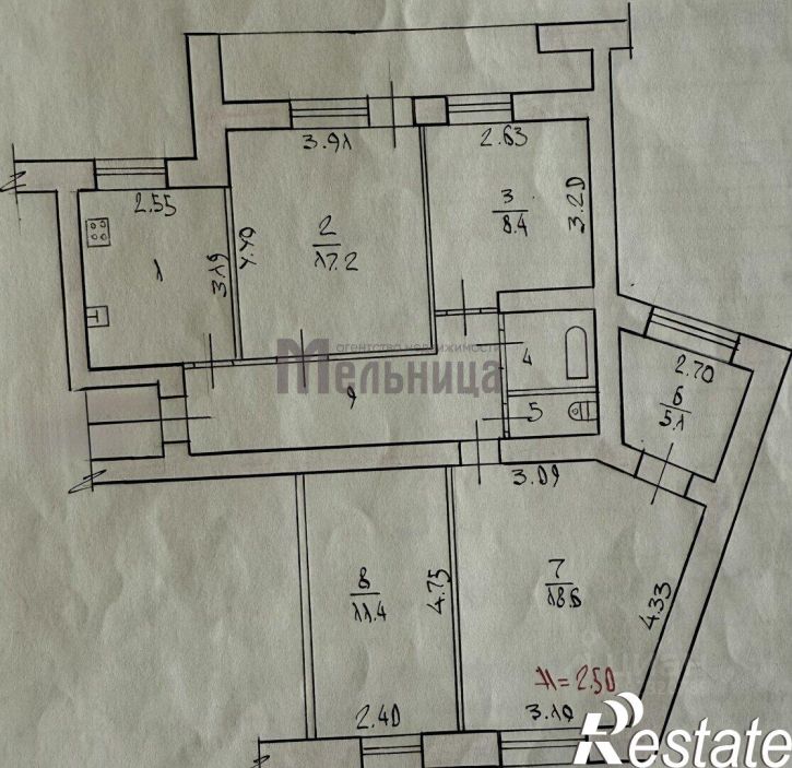 4-комн квартира Бакинская улица, 13,  д. 13