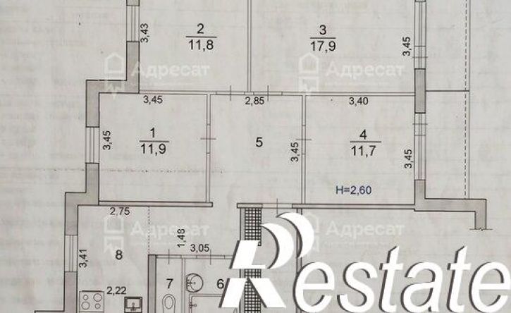 4-комн квартира улица Богданова, 1/3,  д. 1/3
