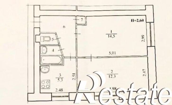2-комн квартира улица Поддубного, 14А,  д. 14А