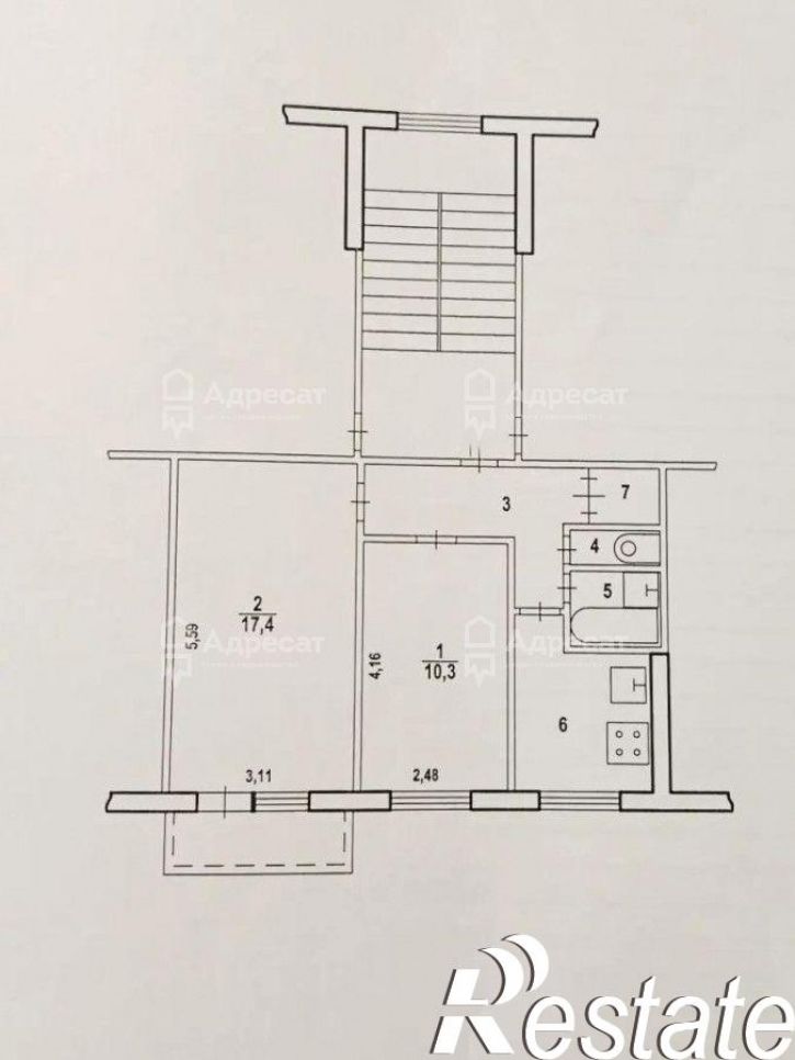 2-комн квартира ул. Российская,  д.5