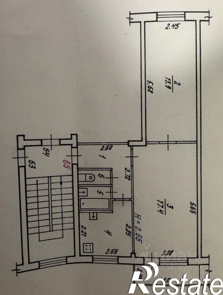2-комн квартира Баррикадная улица, 7,  д. 7
