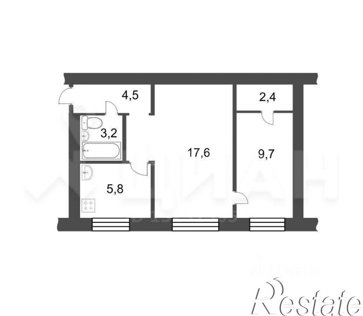 2-комн квартира Запорожская улица, 6,  д. 6