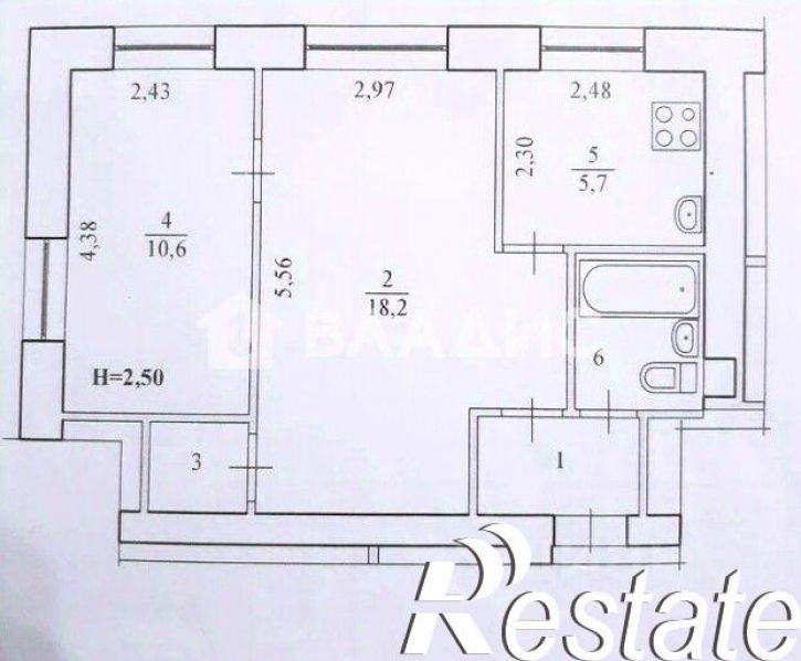 2-комн квартира улица Кузнецова, 19,  д. 19